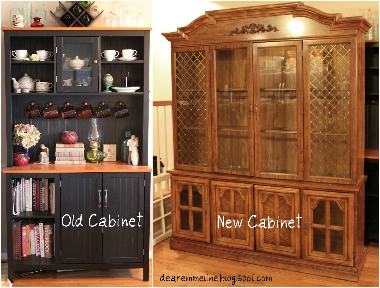 China Cabinet Turned Farmhouse Style Pantry