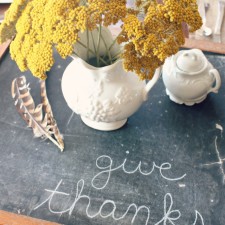 Fall Tablescape {An Accidental Chalkboard Centerpiece}