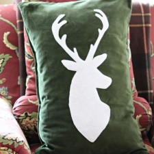 Deer Silhouette Holiday Pillow {IKEA cover upstyle}