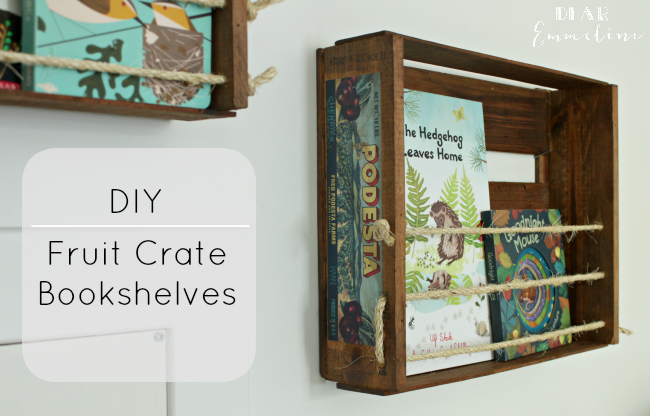 Diy Fruit Crate Bookshelves