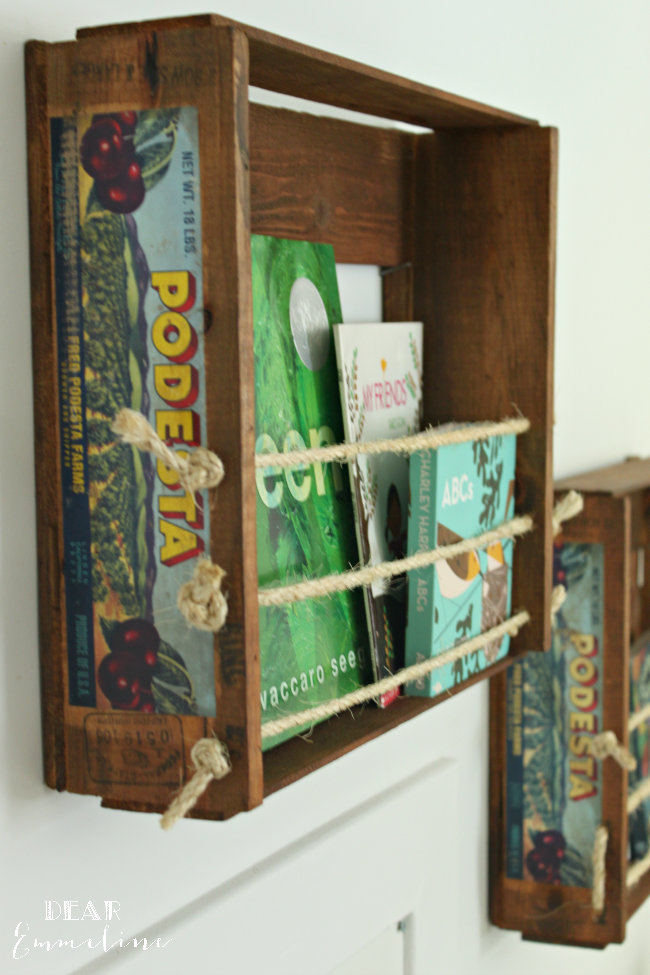 Diy Fruit Crate Bookshelves