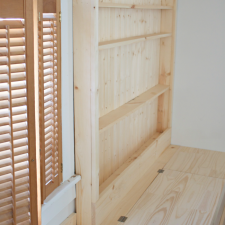 Built-in Wall-to-Wall Window Bench and Plate Rack : One Room Challenge Week 3