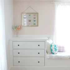 Double Dresser Window Seat Built-In with Ikea Hemnes