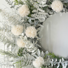 Refreshing a Tired Wreath – Frosty Winter Wreath DIY