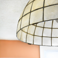 One Room Challenge Week 4: Rehabbed Capiz Shell Light Fixture