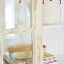 One Room Challenge Week 6: Distressed Beachy Bookcase Redo